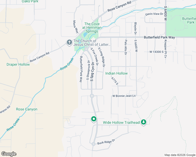 map of restaurants, bars, coffee shops, grocery stores, and more near 14481 South Fox Creek Drive in Herriman