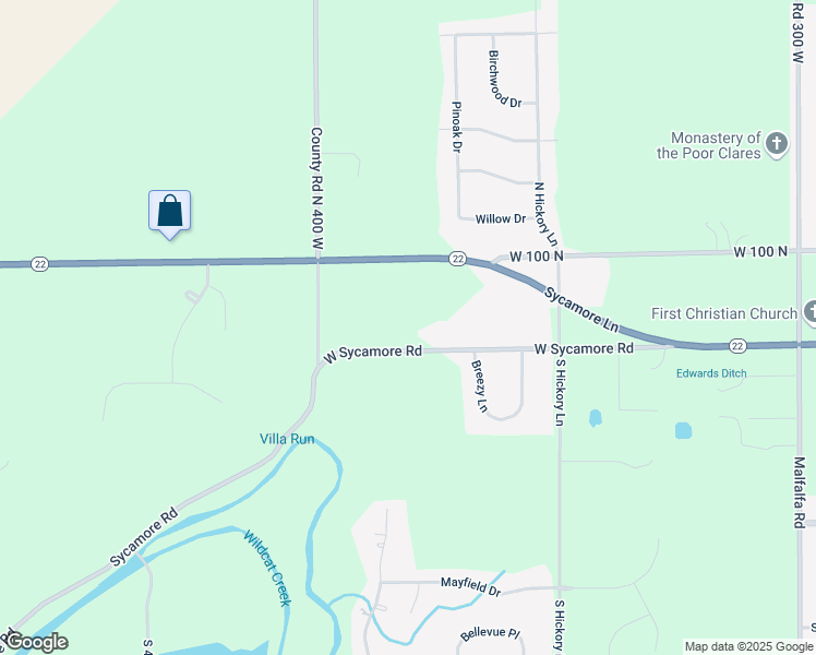 map of restaurants, bars, coffee shops, grocery stores, and more near 3770 West 80 North in Kokomo