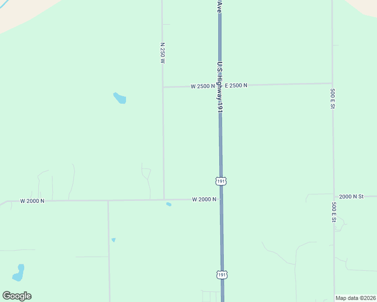 map of restaurants, bars, coffee shops, grocery stores, and more near 2208 North 250 West in Vernal