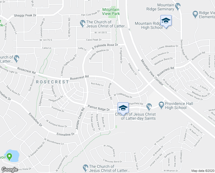 map of restaurants, bars, coffee shops, grocery stores, and more near 14482 River Chase Road in Herriman