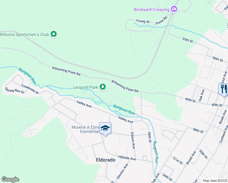 map of restaurants, bars, coffee shops, grocery stores, and more near 100-798 Vine Lane in Altoona
