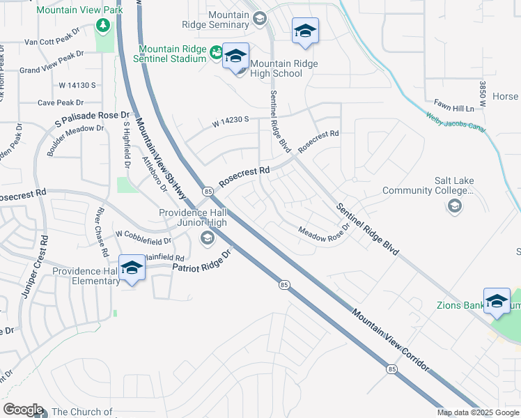 map of restaurants, bars, coffee shops, grocery stores, and more near 4416 South Juniper Haven Drive in Herriman