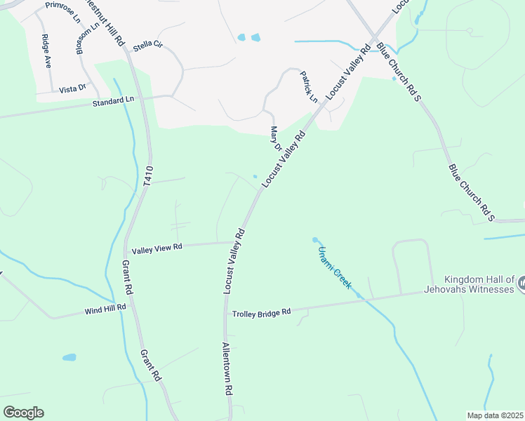 map of restaurants, bars, coffee shops, grocery stores, and more near 7707 Locust Valley Rd in Coopersburg