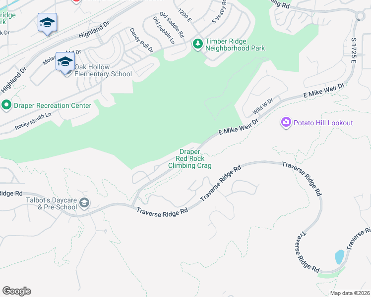 map of restaurants, bars, coffee shops, grocery stores, and more near 1185 East Sunset Dunes Way in Draper