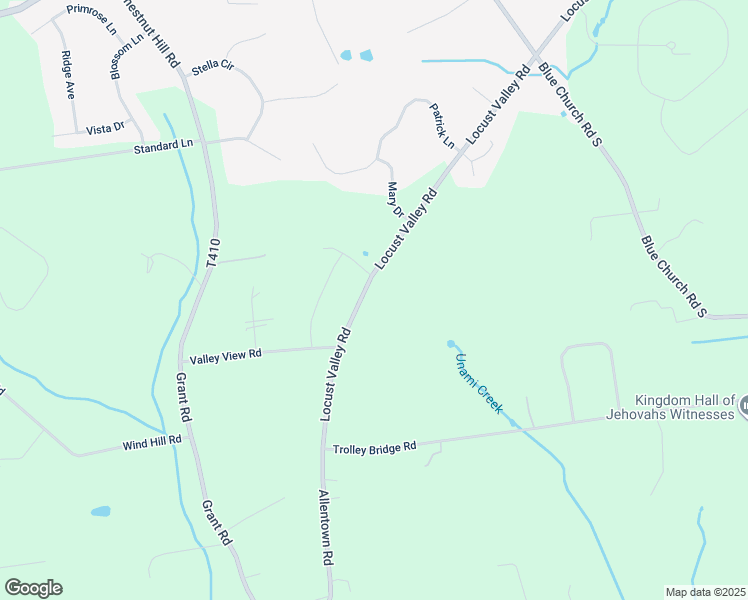 map of restaurants, bars, coffee shops, grocery stores, and more near 7707 Locust Valley Road in Coopersburg