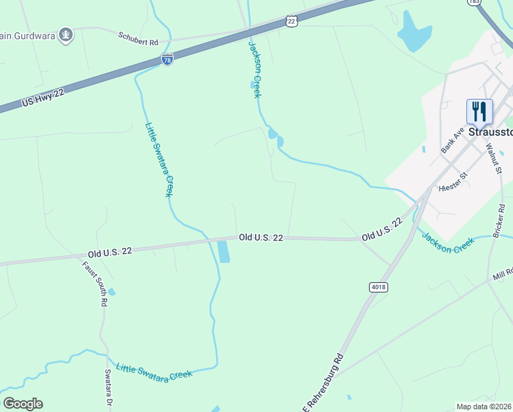 map of restaurants, bars, coffee shops, grocery stores, and more near 6861 Old U.S. 22 in Bethel