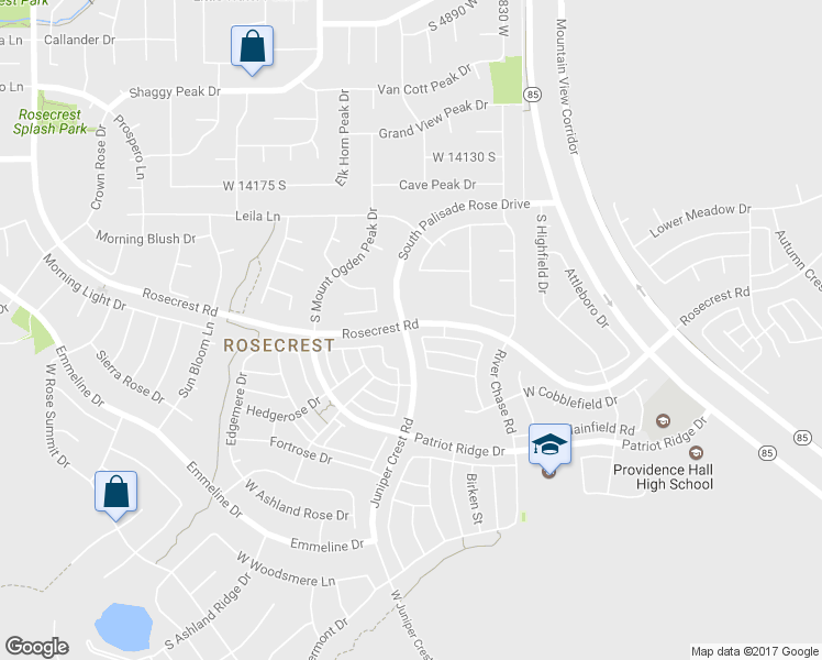 map of restaurants, bars, coffee shops, grocery stores, and more near 14431 West Juniper Crest Road in Herriman