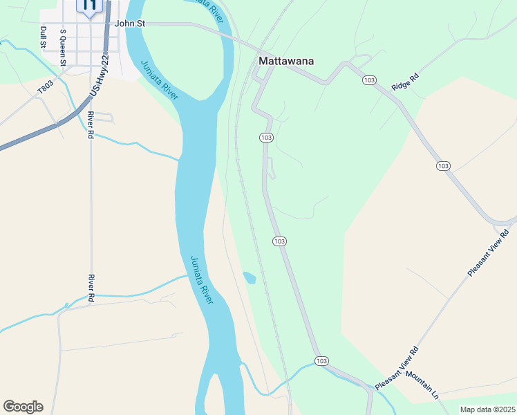 map of restaurants, bars, coffee shops, grocery stores, and more near 6585 Pennsylvania 103 in McVeytown