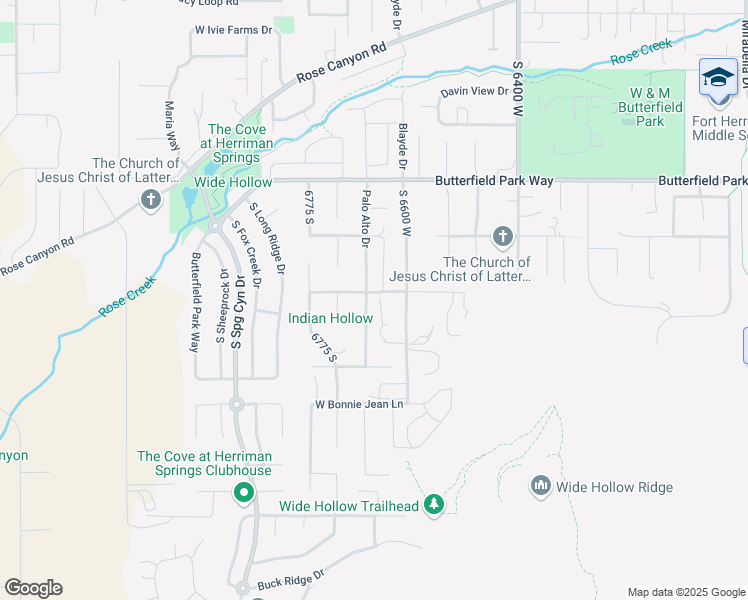 map of restaurants, bars, coffee shops, grocery stores, and more near 14415 Palo Alto Drive in Herriman