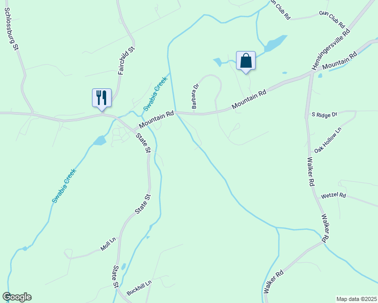 map of restaurants, bars, coffee shops, grocery stores, and more near 18 Michael Lane in Alburtis