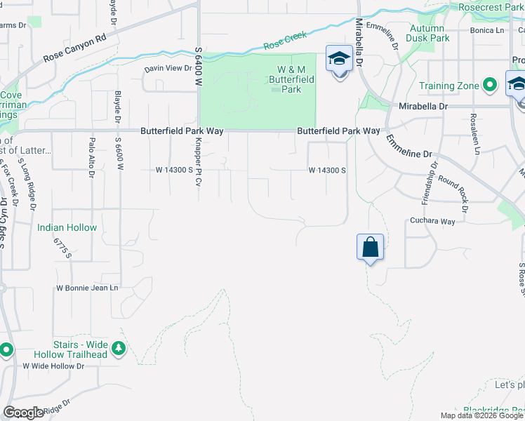 map of restaurants, bars, coffee shops, grocery stores, and more near 6244 Fort Pierce Way in Herriman
