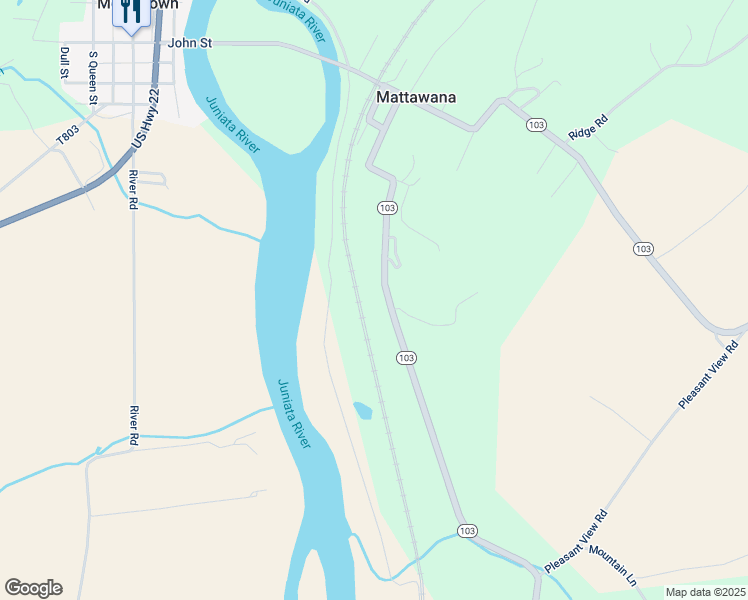 map of restaurants, bars, coffee shops, grocery stores, and more near 6595 Pennsylvania 103 in McVeytown