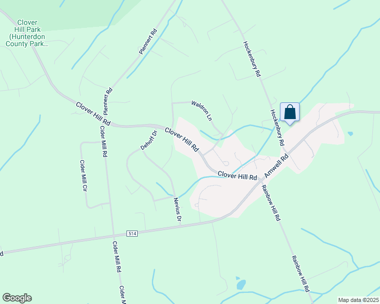 map of restaurants, bars, coffee shops, grocery stores, and more near 68 Clover Hill Road in Flemington