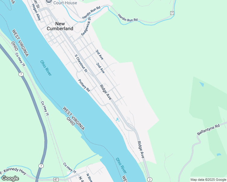 map of restaurants, bars, coffee shops, grocery stores, and more near 1100 Ridge Avenue in New Cumberland