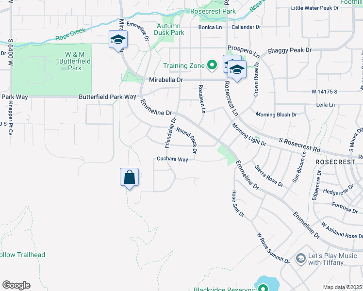 map of restaurants, bars, coffee shops, grocery stores, and more near 5764 West Muirwood Drive in Herriman