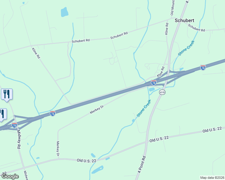 map of restaurants, bars, coffee shops, grocery stores, and more near 221 Kline Road in Bethel