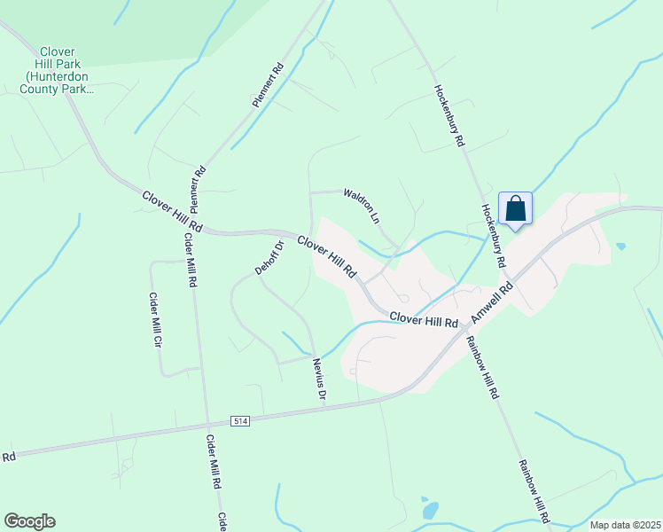 map of restaurants, bars, coffee shops, grocery stores, and more near 68 Clover Hill Road in Flemington