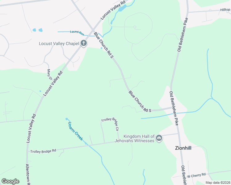 map of restaurants, bars, coffee shops, grocery stores, and more near 7694 Blue Church Road South in Coopersburg