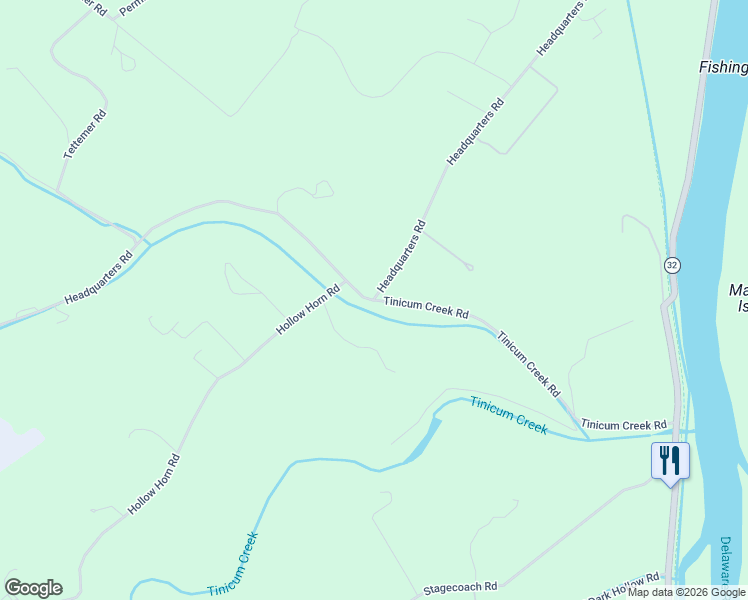 map of restaurants, bars, coffee shops, grocery stores, and more near 226 Headquarters Road in Bucks County