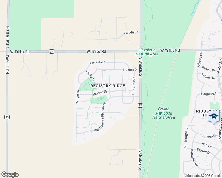 map of restaurants, bars, coffee shops, grocery stores, and more near 1250 Dewey Drive in Fort Collins
