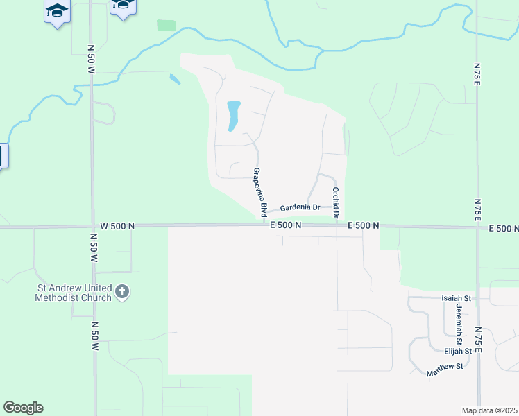 map of restaurants, bars, coffee shops, grocery stores, and more near 5055-5099 Grapevine Blvd in West Lafayette