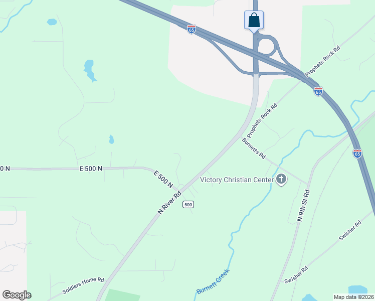 map of restaurants, bars, coffee shops, grocery stores, and more near 1690 East 500 North in West Lafayette