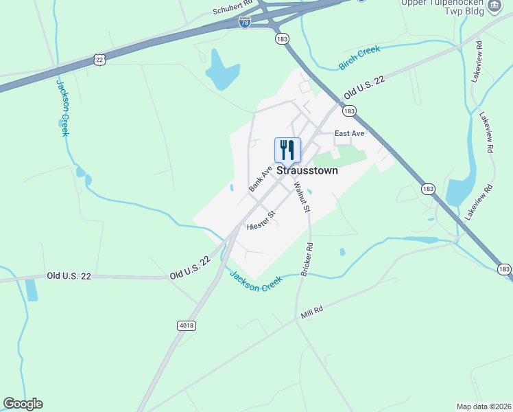 map of restaurants, bars, coffee shops, grocery stores, and more near 45 Main Street in Bethel