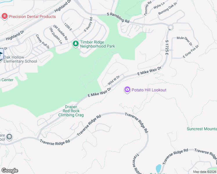 map of restaurants, bars, coffee shops, grocery stores, and more near 1422 Lantern Lane in Draper