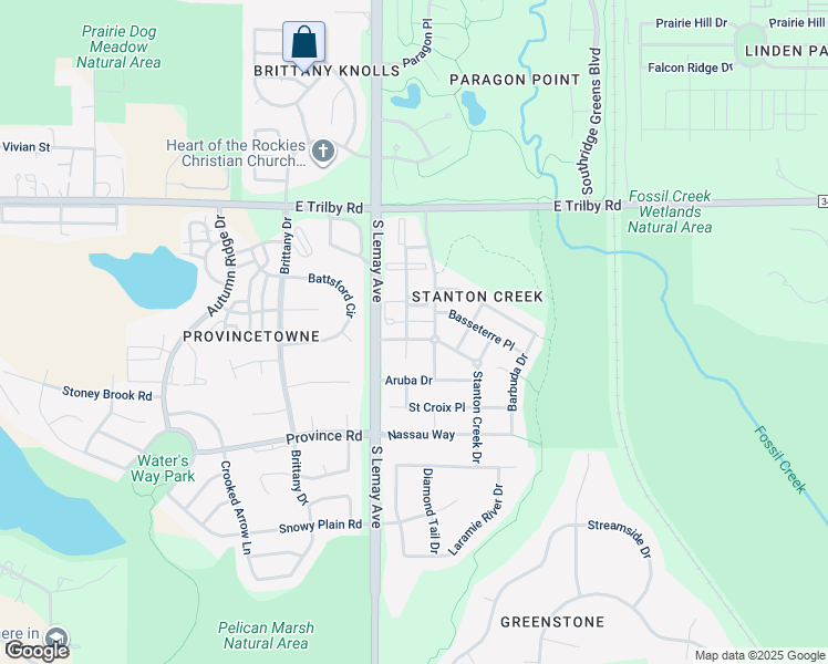 map of restaurants, bars, coffee shops, grocery stores, and more near 6826 Antigua Drive in Fort Collins
