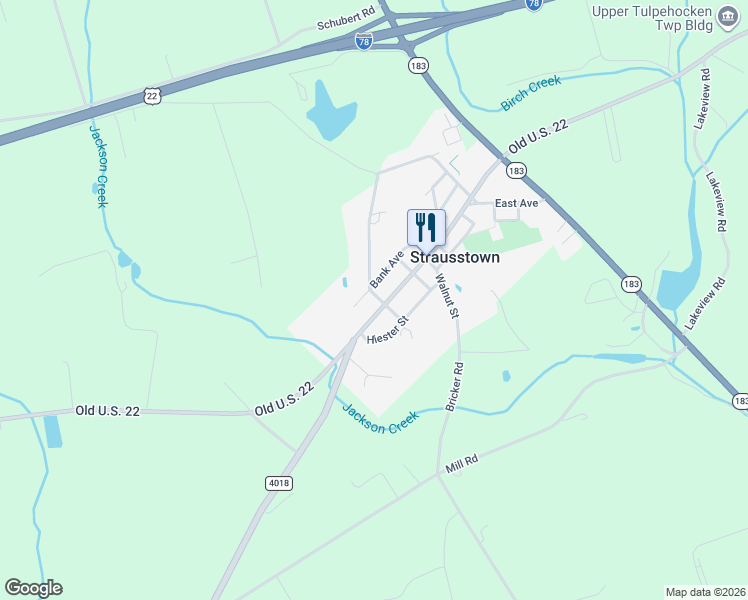 map of restaurants, bars, coffee shops, grocery stores, and more near 45 Main Street in Bethel