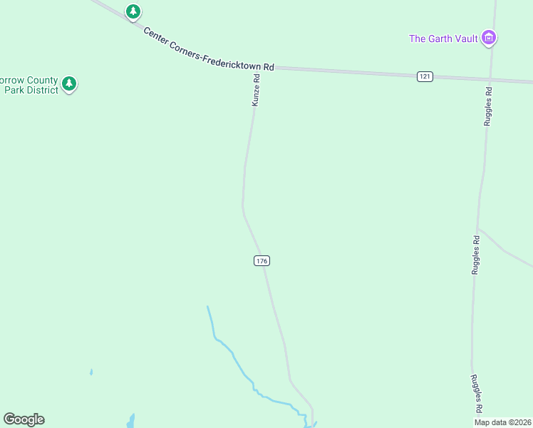 map of restaurants, bars, coffee shops, grocery stores, and more near 3957 Township Road 176 in Fredericktown