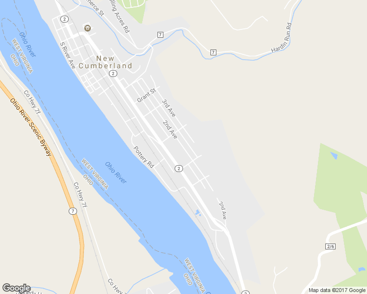 map of restaurants, bars, coffee shops, grocery stores, and more near 1015 2nd Avenue in New Cumberland