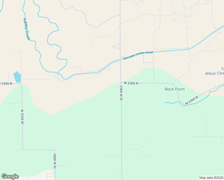 map of restaurants, bars, coffee shops, grocery stores, and more near 2453 North 2500 West in Vernal