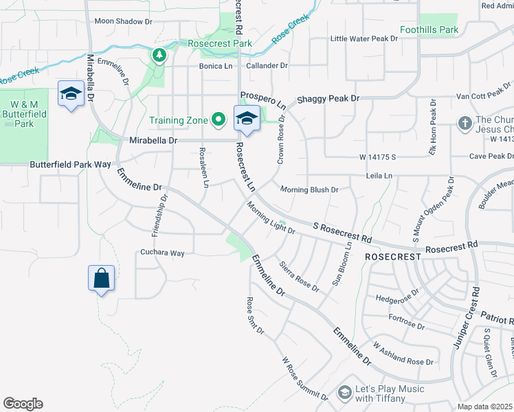 map of restaurants, bars, coffee shops, grocery stores, and more near 5558 Morning Light Drive in Herriman