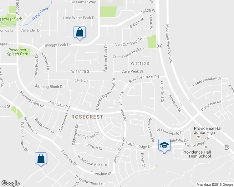 map of restaurants, bars, coffee shops, grocery stores, and more near 5038 West Amber Rose Lane in Herriman