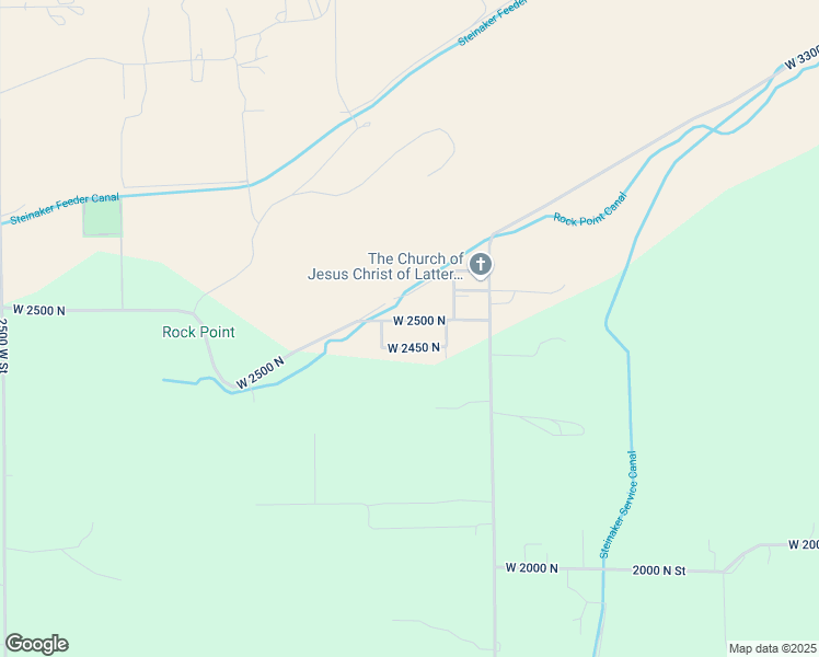 map of restaurants, bars, coffee shops, grocery stores, and more near 1663 West 2500 North in Vernal