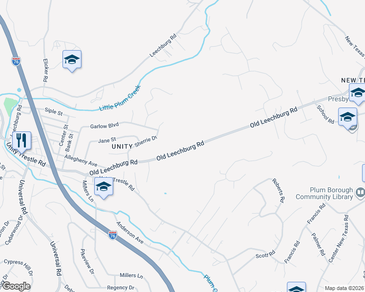 map of restaurants, bars, coffee shops, grocery stores, and more near 341 Old Leechburg Road in Pittsburgh