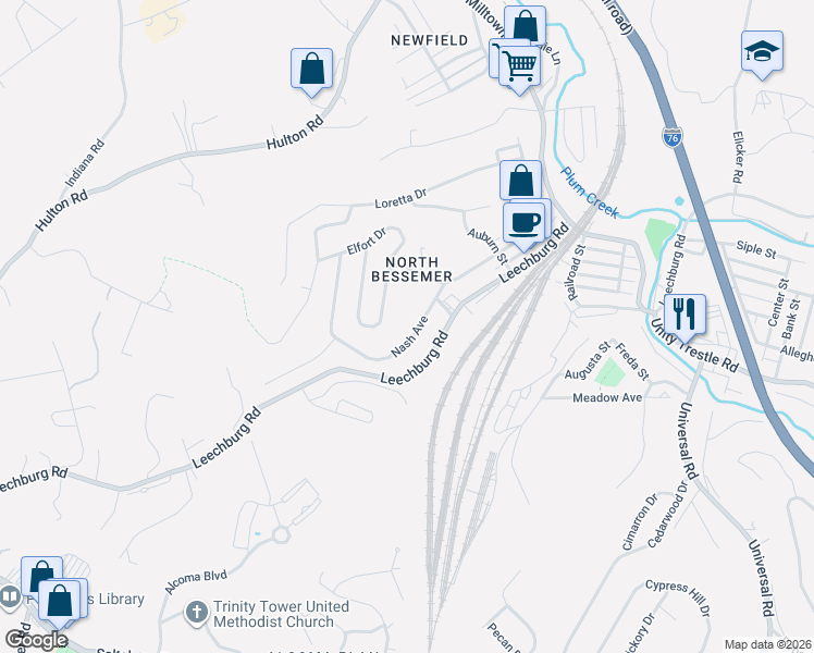 map of restaurants, bars, coffee shops, grocery stores, and more near 145 Vetter Drive in Pittsburgh