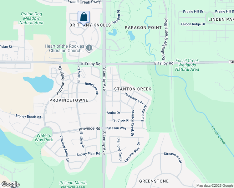 map of restaurants, bars, coffee shops, grocery stores, and more near 6826 Antigua Drive in Fort Collins