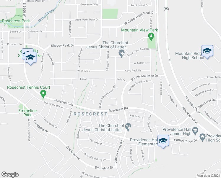 map of restaurants, bars, coffee shops, grocery stores, and more near 14298 Mount Ogden Peak Drive in Herriman
