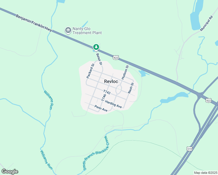 map of restaurants, bars, coffee shops, grocery stores, and more near 170 Wood Avenue in Ebensburg