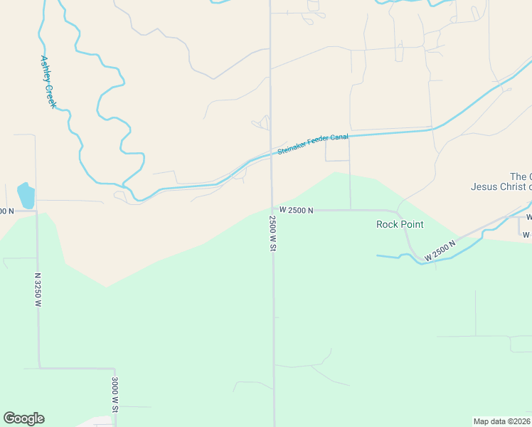 map of restaurants, bars, coffee shops, grocery stores, and more near 2453 North 2500 West in Vernal