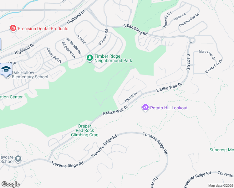 map of restaurants, bars, coffee shops, grocery stores, and more near 14248 Tumbleweed Way in Draper