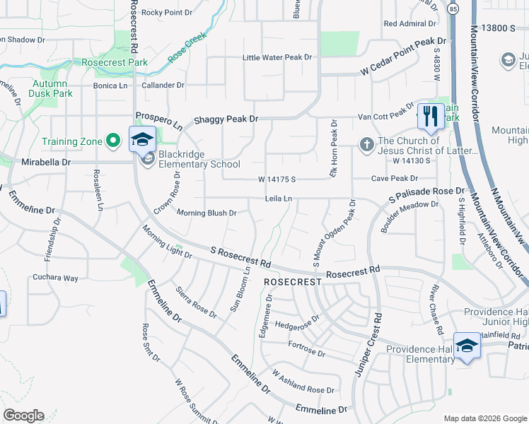map of restaurants, bars, coffee shops, grocery stores, and more near 5272 Sun Bloom Circle in Herriman