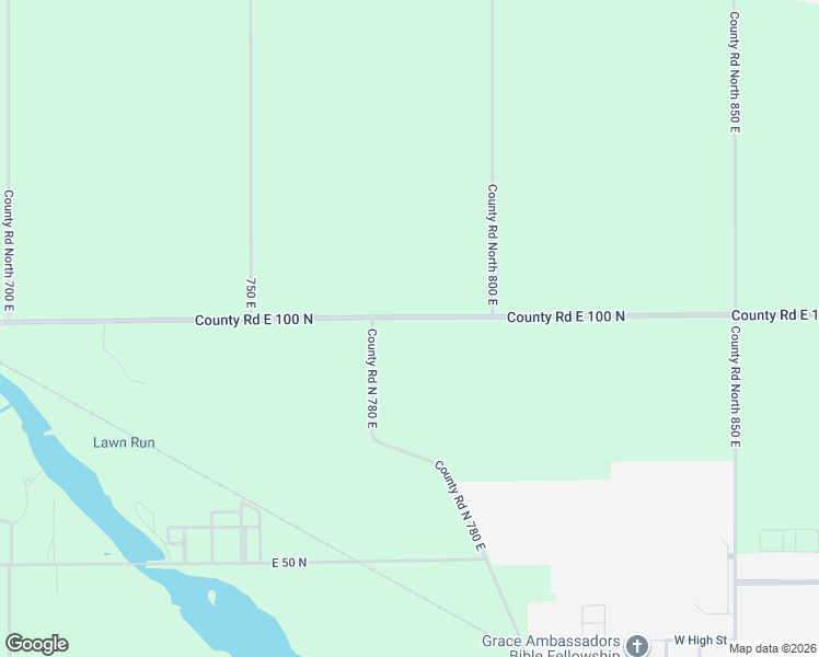 map of restaurants, bars, coffee shops, grocery stores, and more near 7744-7998 County Road E 100 North in Greentown