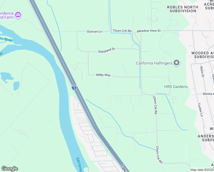 map of restaurants, bars, coffee shops, grocery stores, and more near 19705 Holstein Ln in Redding