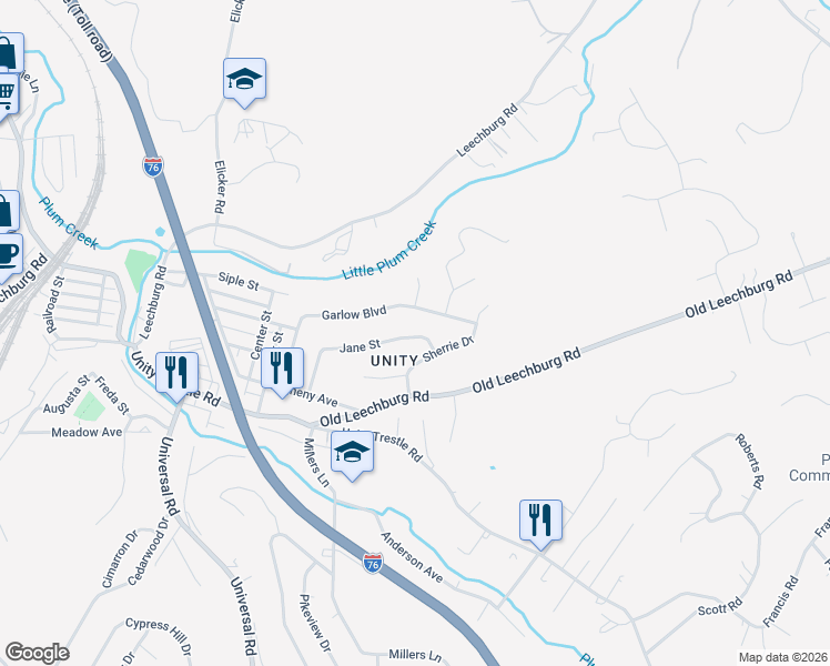 map of restaurants, bars, coffee shops, grocery stores, and more near 834 Garlow Boulevard in Pittsburgh