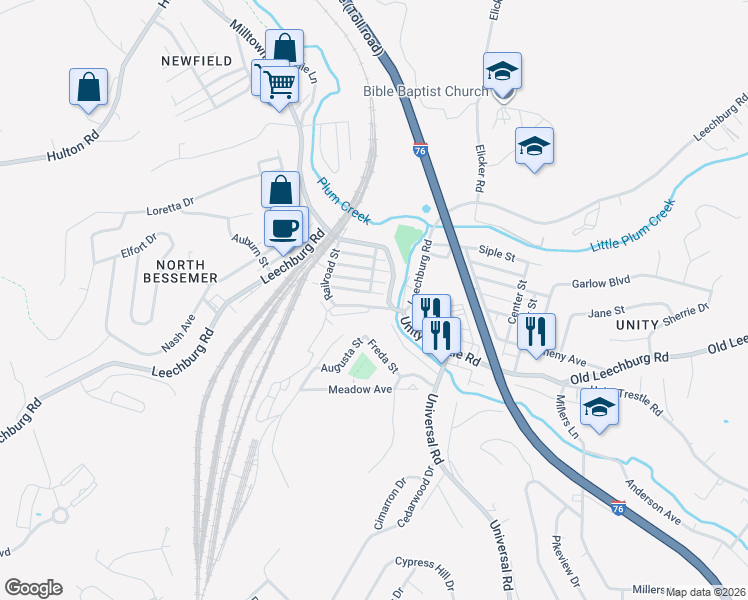 map of restaurants, bars, coffee shops, grocery stores, and more near 2239 Margaret Street in Pittsburgh