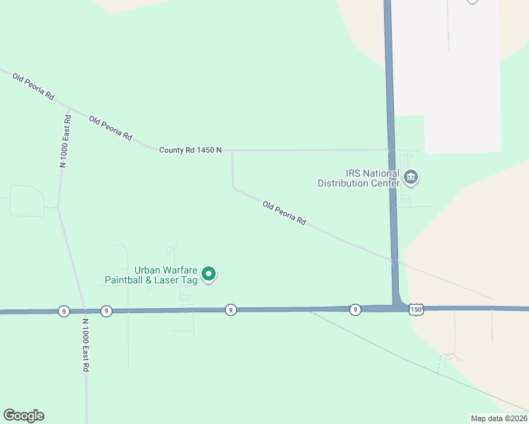 map of restaurants, bars, coffee shops, grocery stores, and more near 2796 Old Peoria Road in Bloomington
