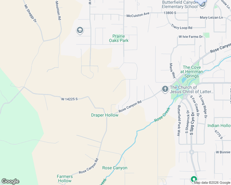 map of restaurants, bars, coffee shops, grocery stores, and more near 7318 Rose Canyon Road in Herriman